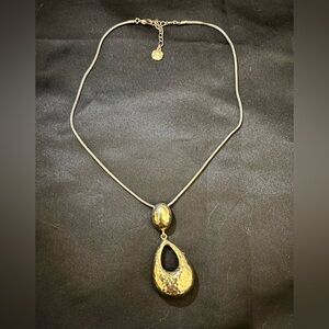 Vintage Monet Gold tone Pendant Necklace